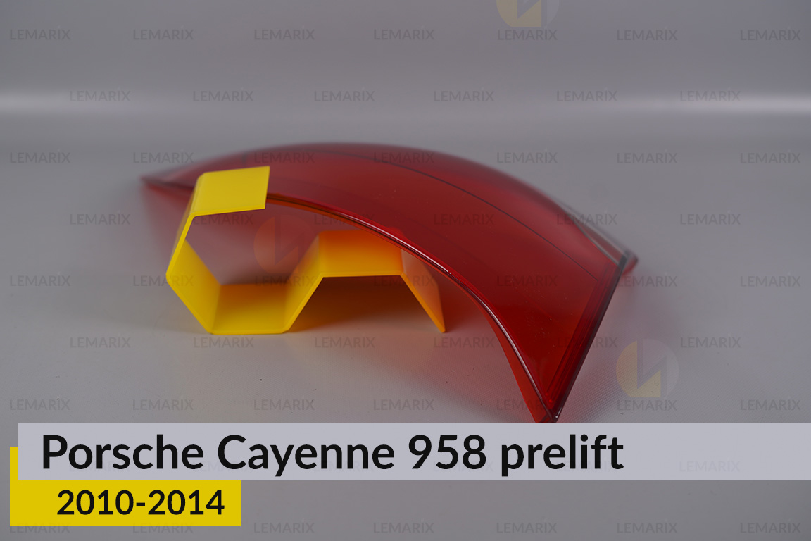 Скло заднього ліхтаря зовнішнє в крилі Porsche Cayenne 958 (2010-2014) дорест ліве