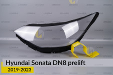 Скло фари Hyundai Sonata DN8 (2019-2023) дорест ліве