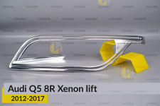 Хромована декоративна маска Audi Q5 8R Xenon (2012-2017) рест ліва