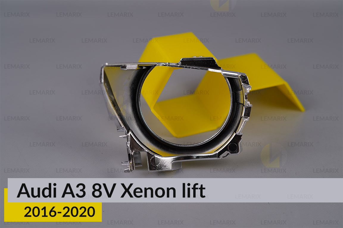 Хромована маска лінзи Audi A3 8V Xenon (2016-2020) рест ліва