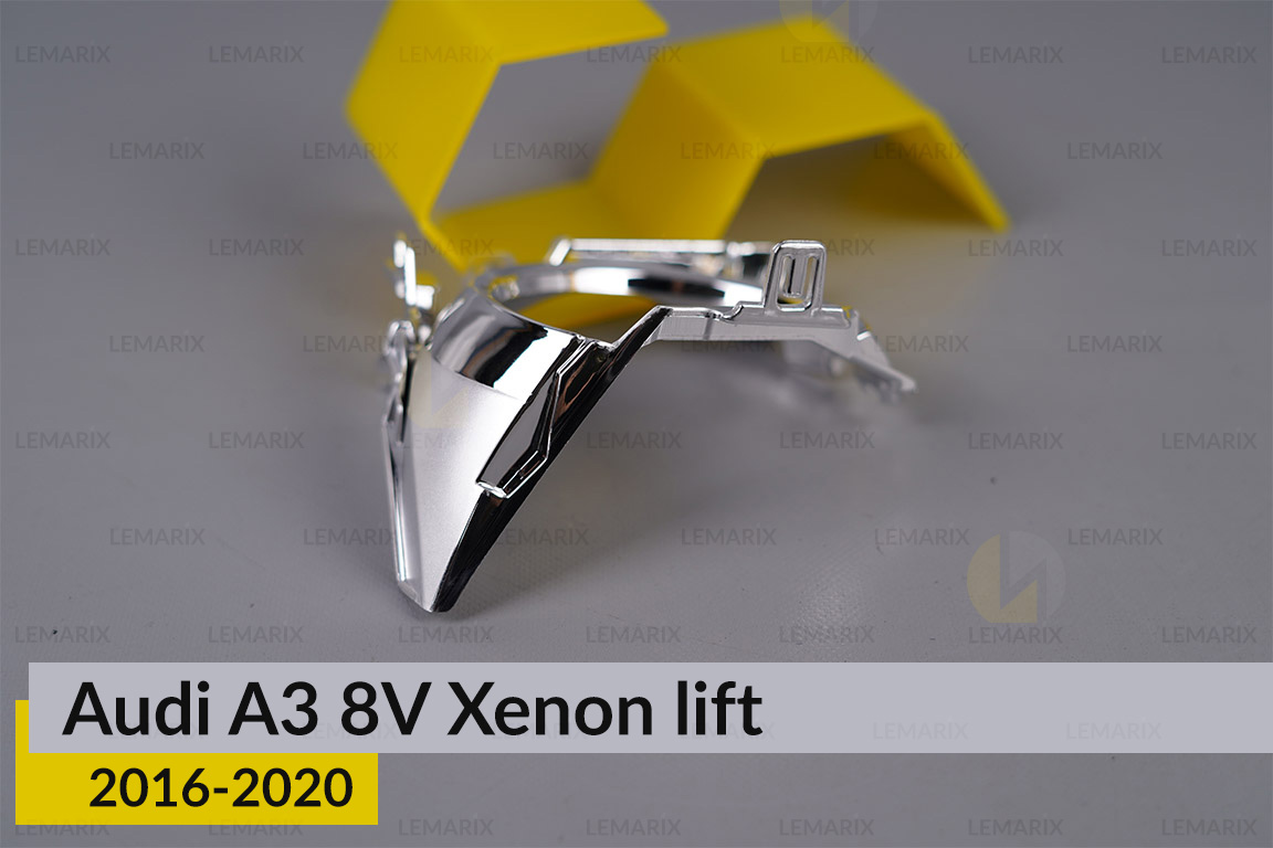 Хромована маска лінзи Audi A3 8V Xenon (2016-2020) рест ліва