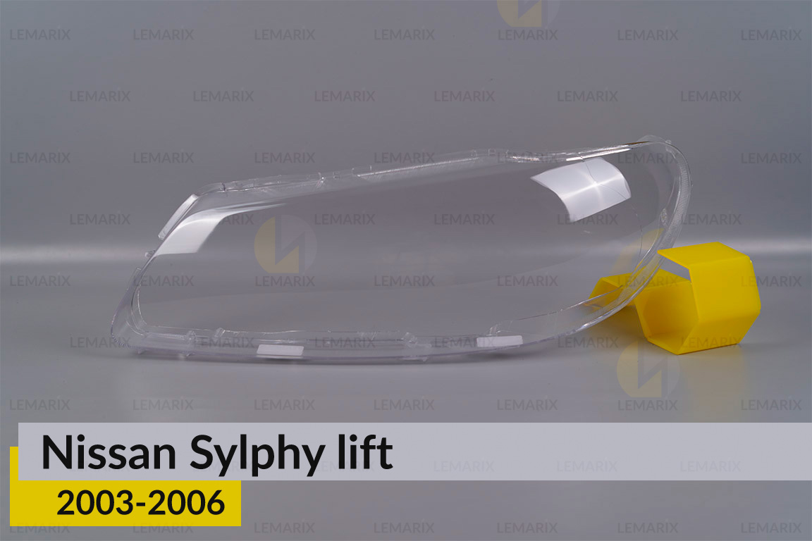Скло фари Nissan Sylphy (2003-2006) рест ліве