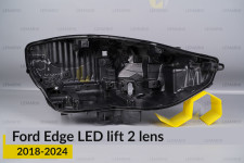 Корпус фари Ford Edge LED 2 лінзи (2018-2024) рест правий