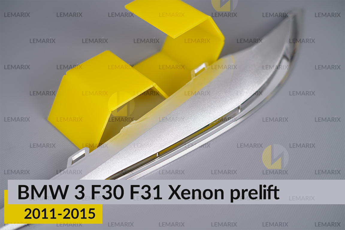 Хромована декоративна маска верхня BMW 3 F30 F31 Xenon (2011-2015) дорест ліва