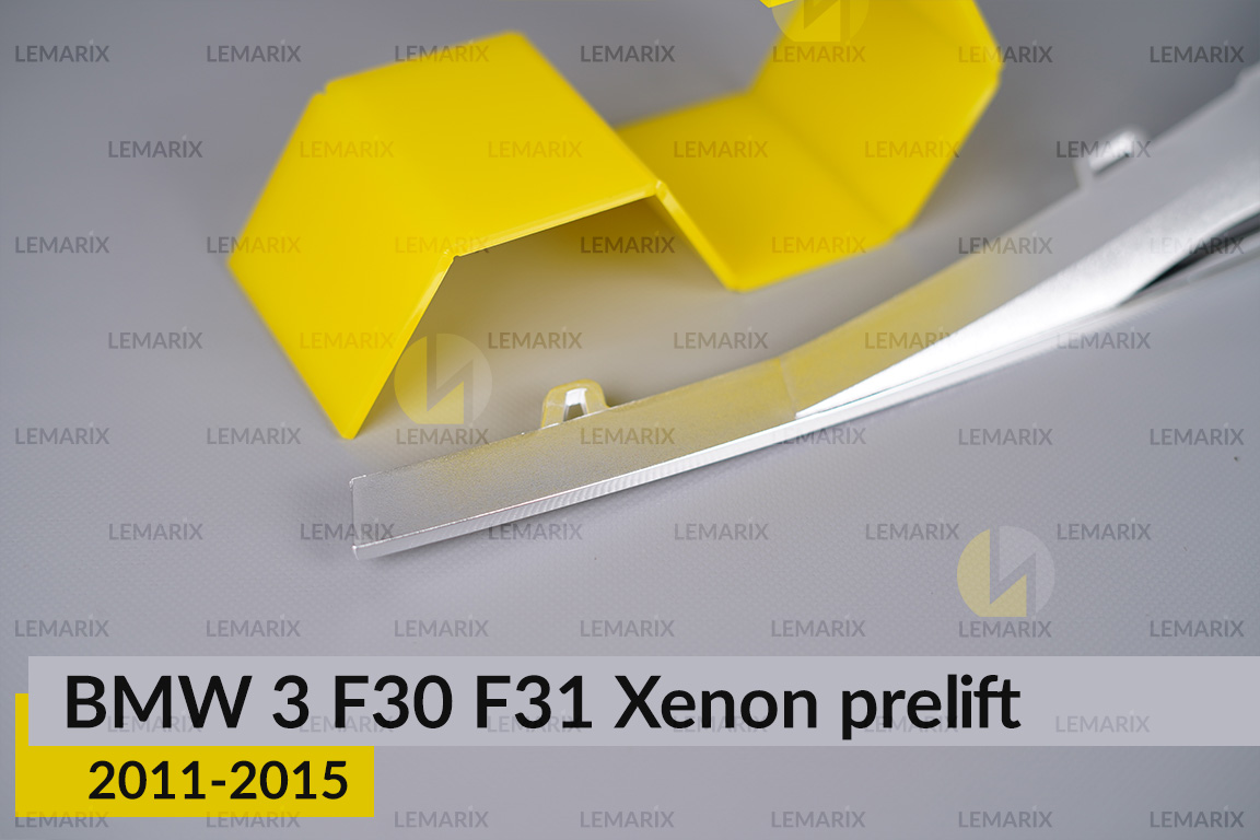 Хромована декоративна маска верхня BMW 3 F30 F31 Xenon (2011-2015) дорест ліва