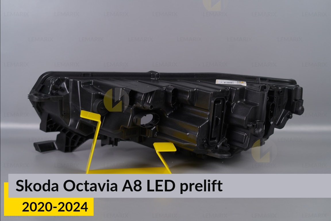 Корпус фари Skoda Octavia A8 LED (2020-2024) дорест правий
