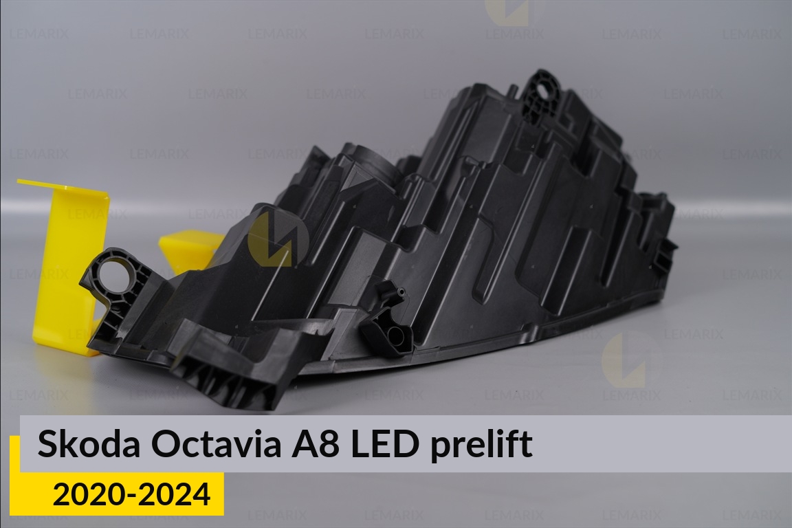 Корпус фари Skoda Octavia A8 LED (2020-2024) дорест правий