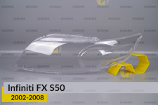 Скло фари Infiniti FX S50 (2002-2008) ліве