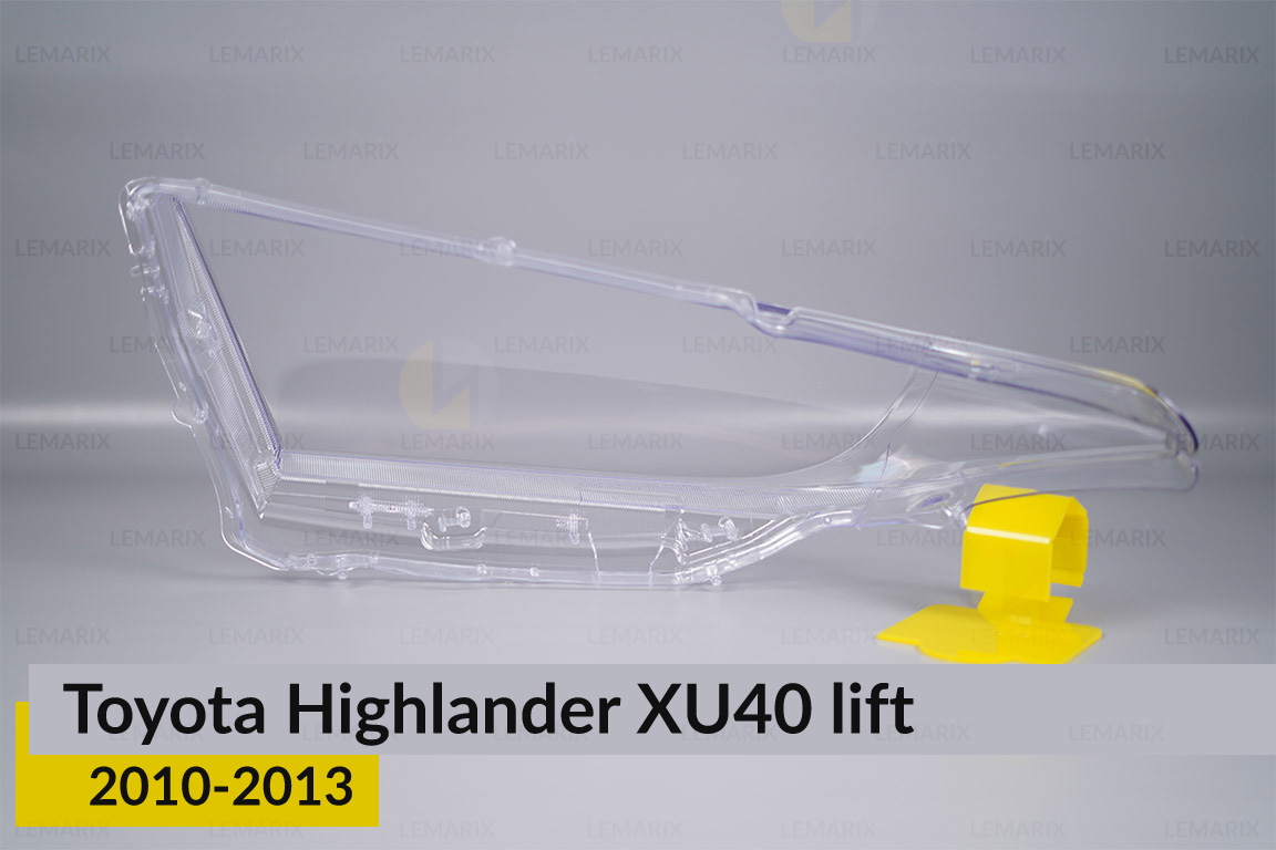 Скло фари Toyota Highlander XU40 (2010-2013) рест праве