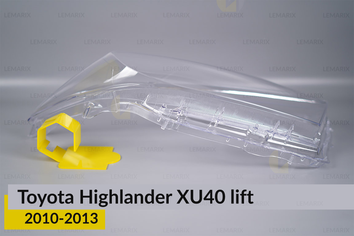 Скло фари Toyota Highlander XU40 (2010-2013) рест праве