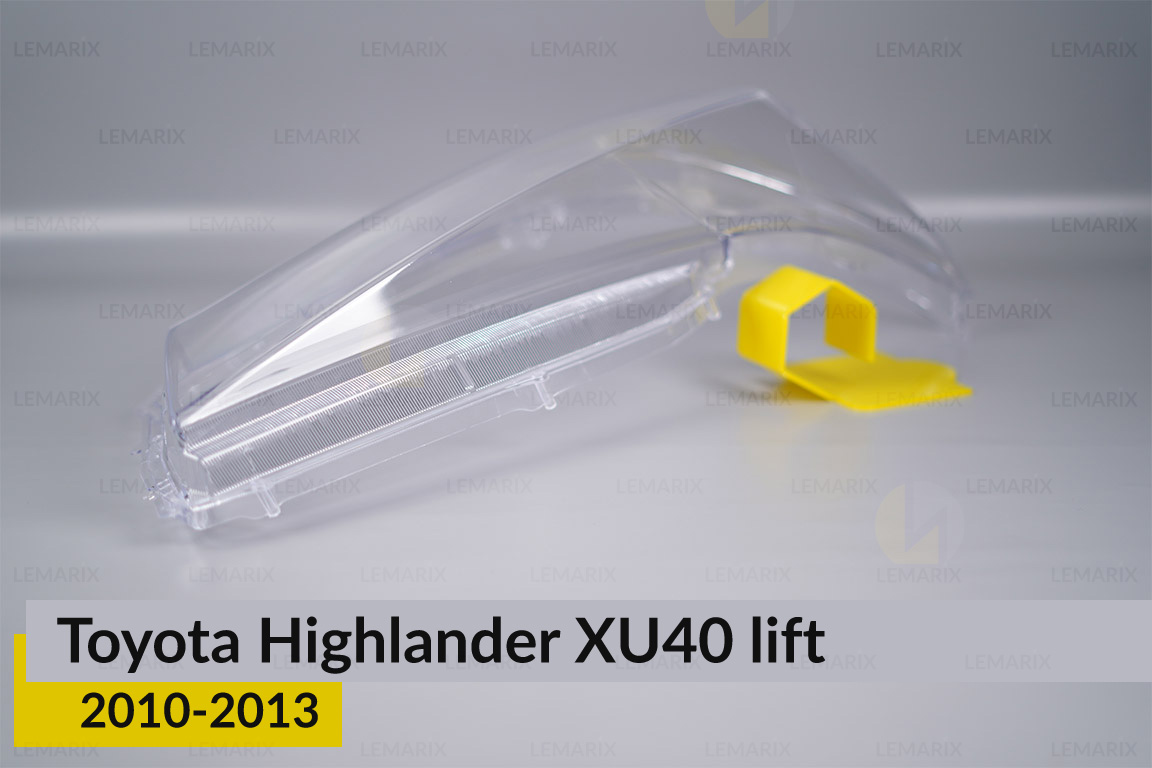 Скло фари Toyota Highlander XU40 (2010-2013) рест праве