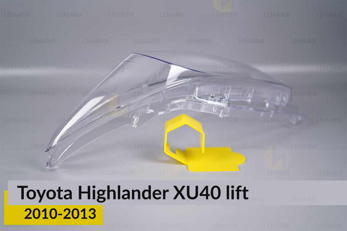 Скло фари Toyota Highlander XU40 (2010-2013) рест праве