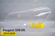 Скло фари Peugeot 508 (2014-2018) рест ліве