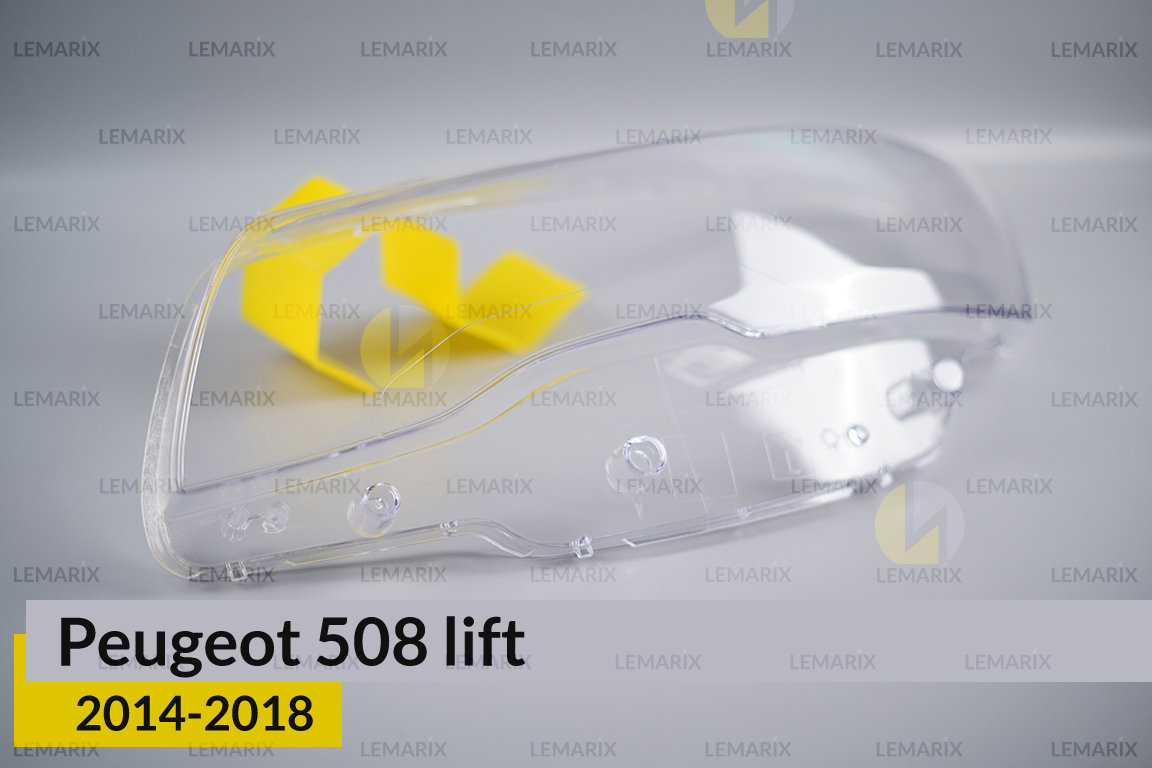 Скло фари Peugeot 508 (2014-2018) рест ліве