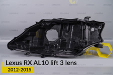 Корпус фари Lexus RX AL10 3 лінзи (2012-2015) рест лівий