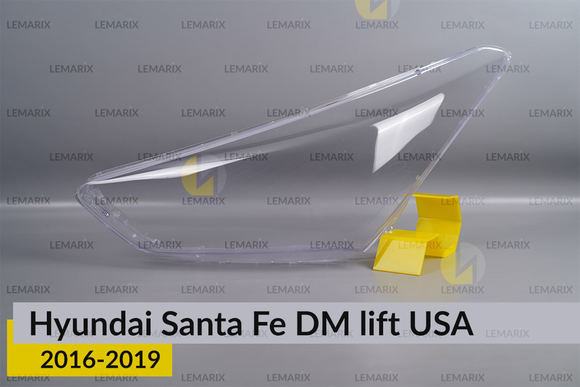 Скло фари Hyundai Santa Fe DM USA (2016-2019) рест ліве