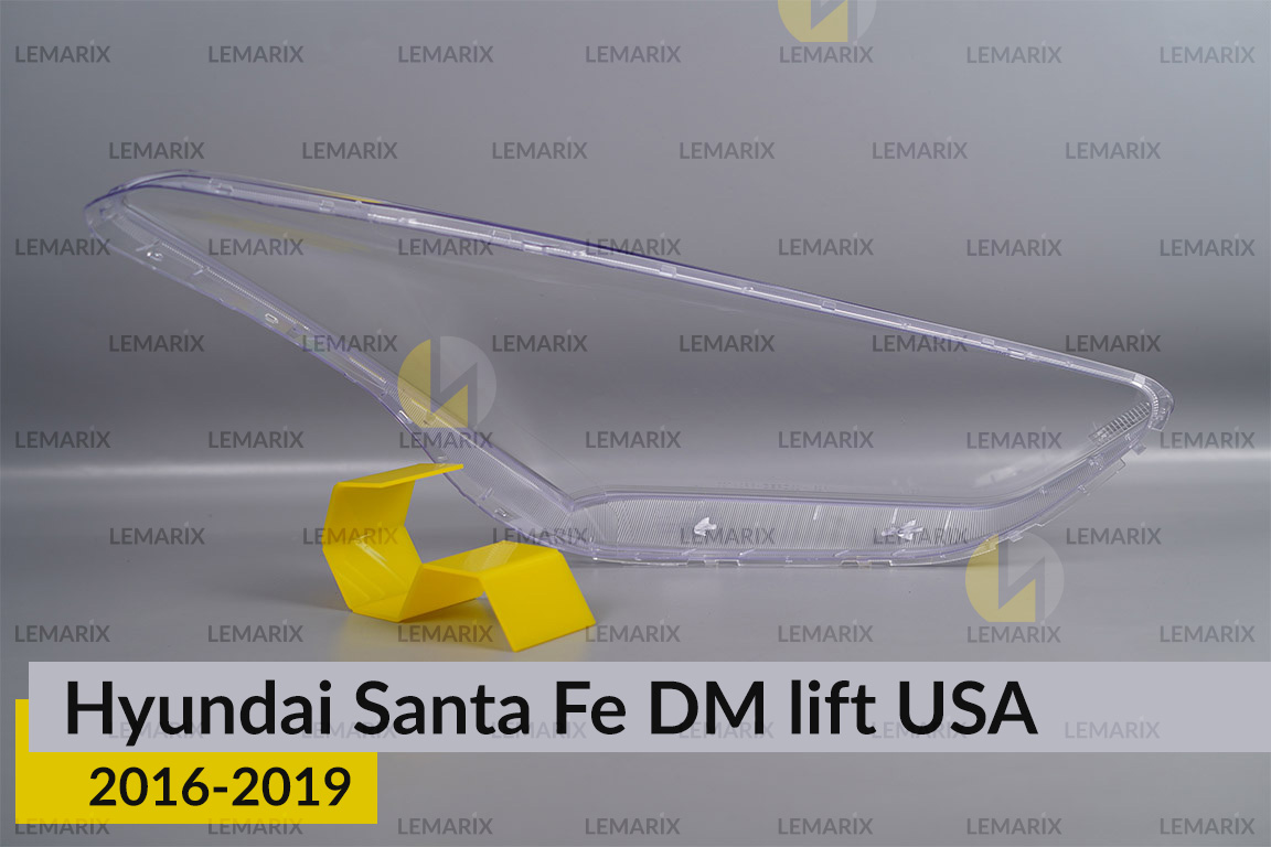 Скло фари Hyundai Santa Fe DM USA (2016-2019) рест ліве