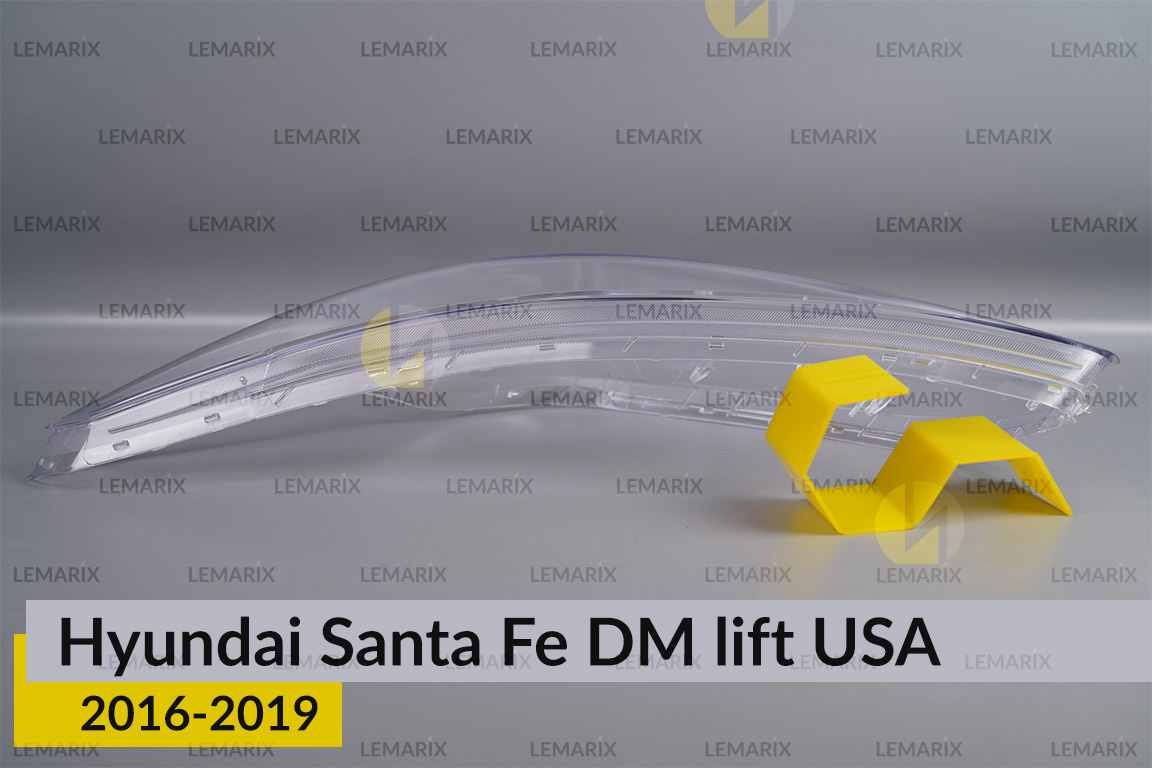 Скло фари Hyundai Santa Fe DM USA (2016-2019) рест ліве