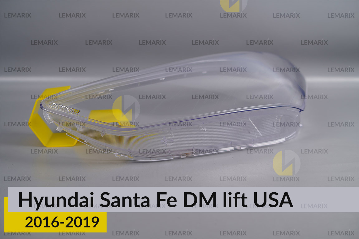 Скло фари Hyundai Santa Fe DM USA (2016-2019) рест ліве