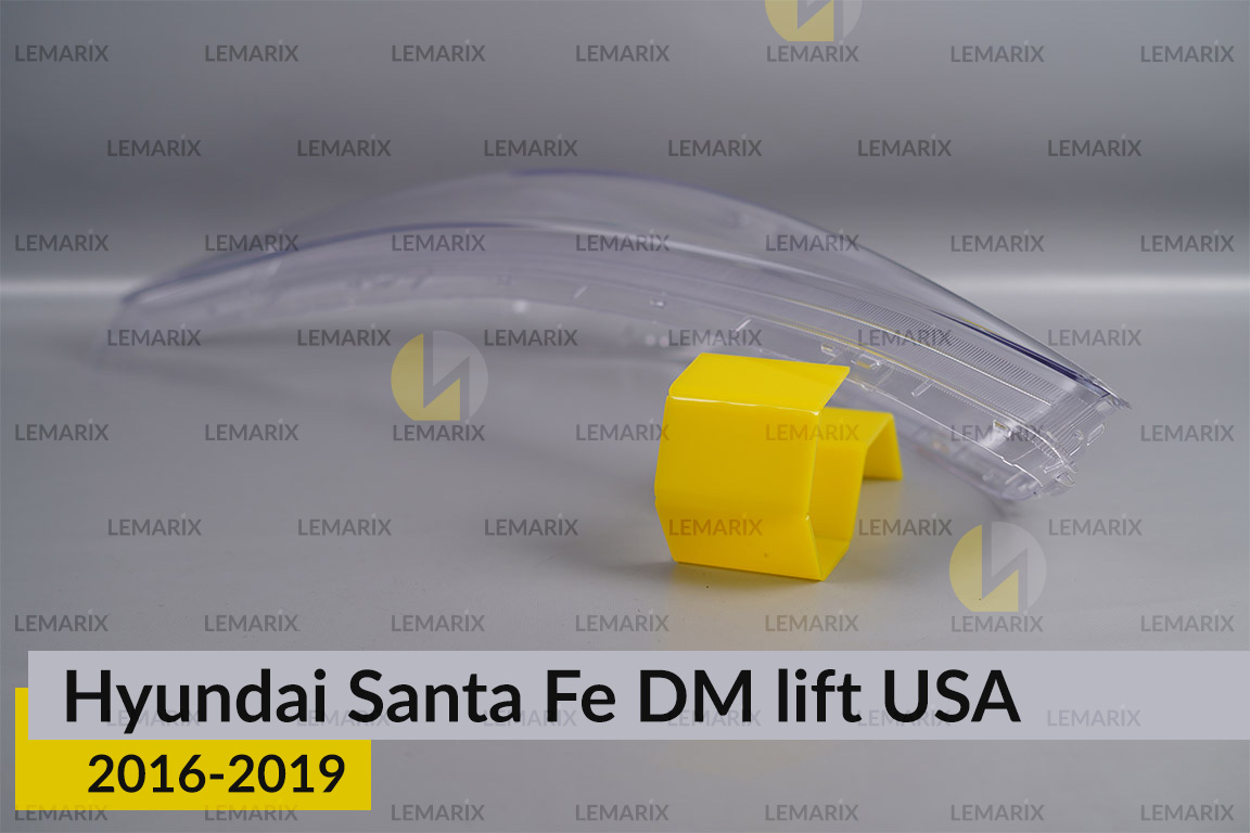 Скло фари Hyundai Santa Fe DM USA (2016-2019) рест ліве