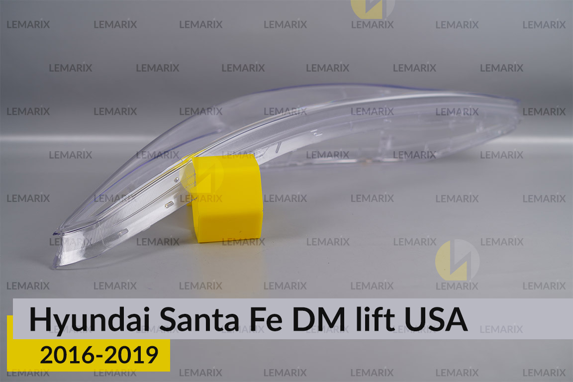 Скло фари Hyundai Santa Fe DM USA (2016-2019) рест ліве