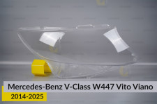 Скло фари Mercedes-Benz V-Class W447 Vito Viano (2014-2025) праве