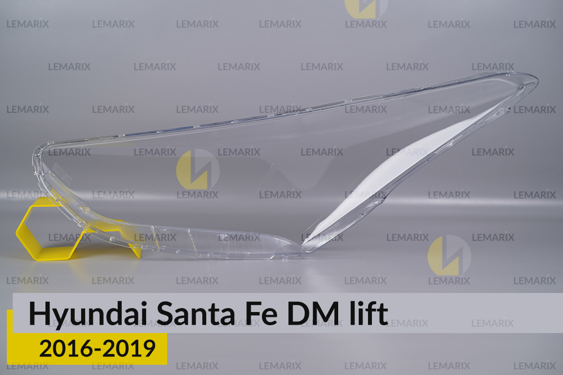 Скло фари Hyundai Santa Fe DM (2016-2019) рест праве
