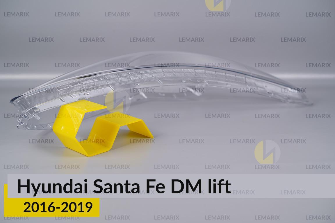 Скло фари Hyundai Santa Fe DM (2016-2019) рест праве