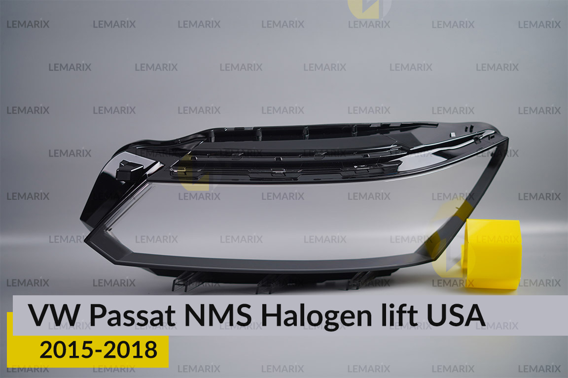 Скло фари VW Volkswagen Passat NMS Halogen USA (2015-2018) рест ліве