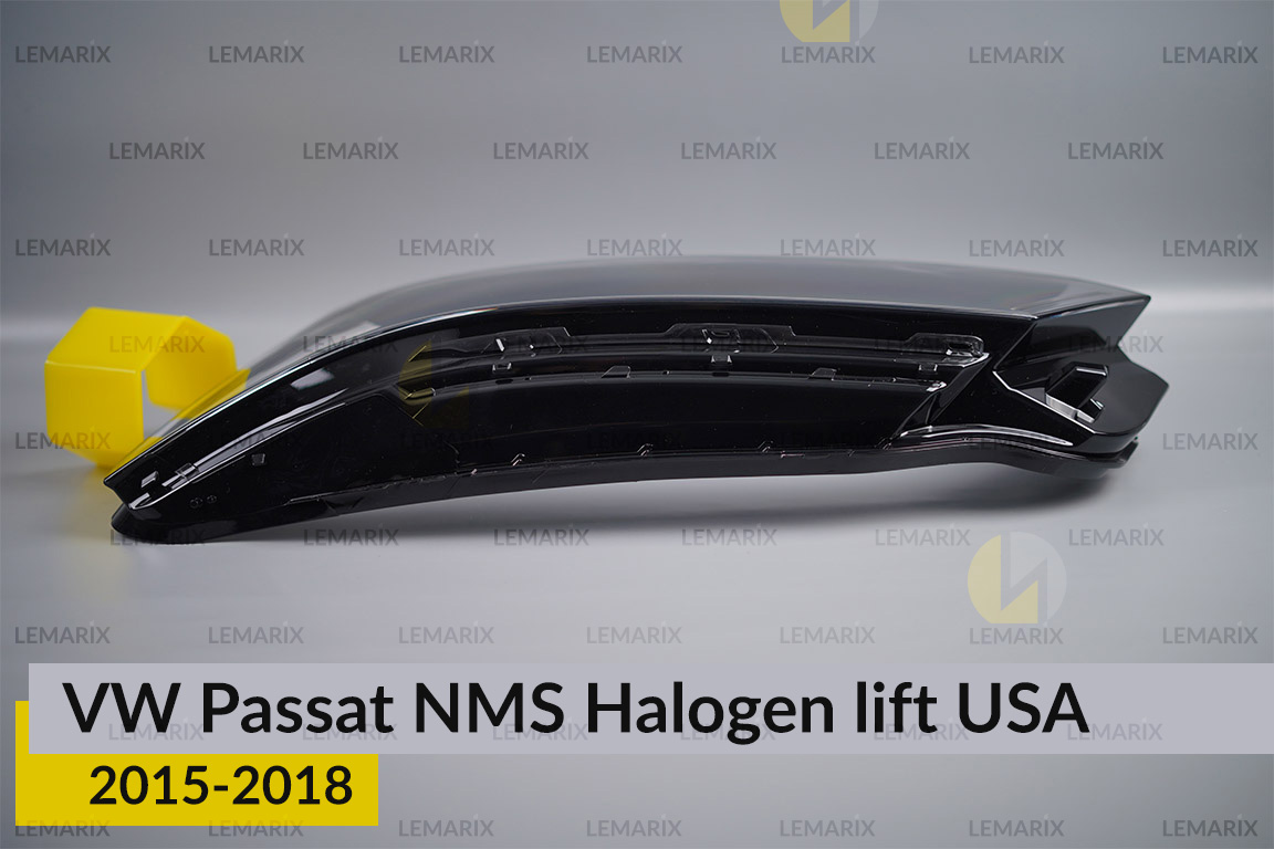 Скло фари VW Volkswagen Passat NMS Halogen USA (2015-2018) рест ліве