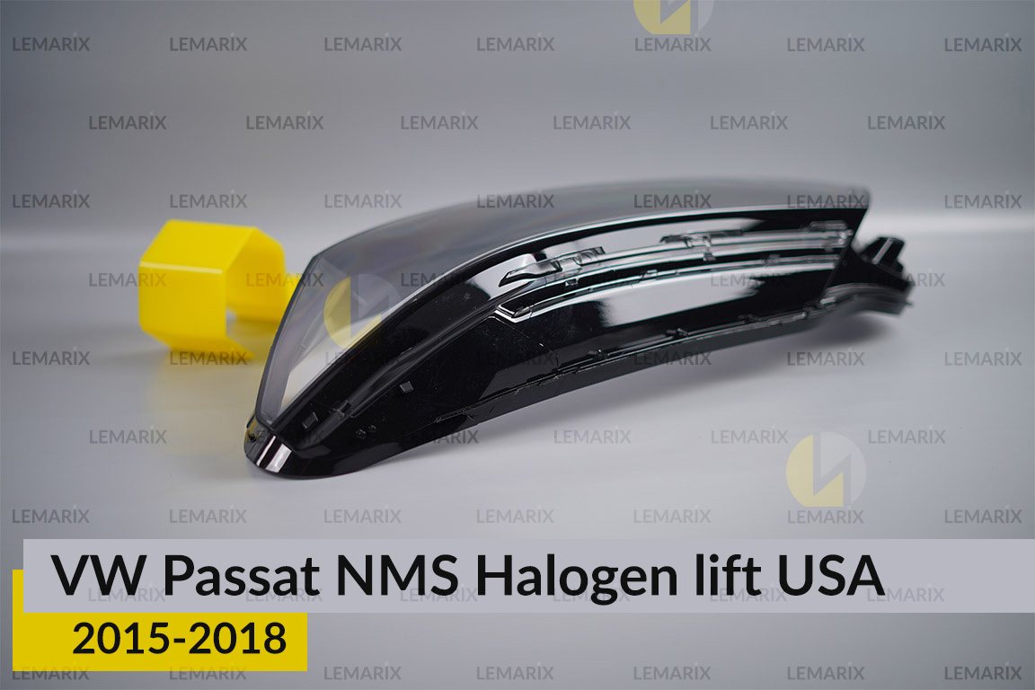 Скло фари VW Volkswagen Passat NMS Halogen USA (2015-2018) рест ліве