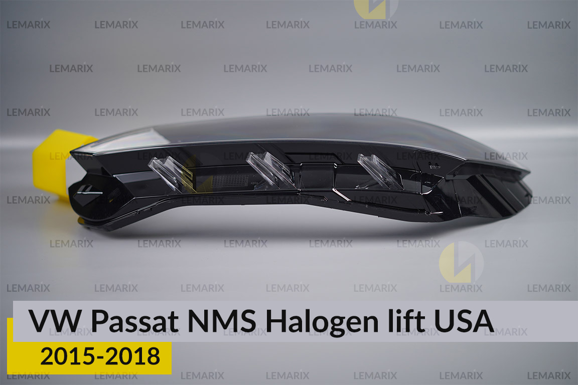 Скло фари VW Volkswagen Passat NMS Halogen USA (2015-2018) рест ліве