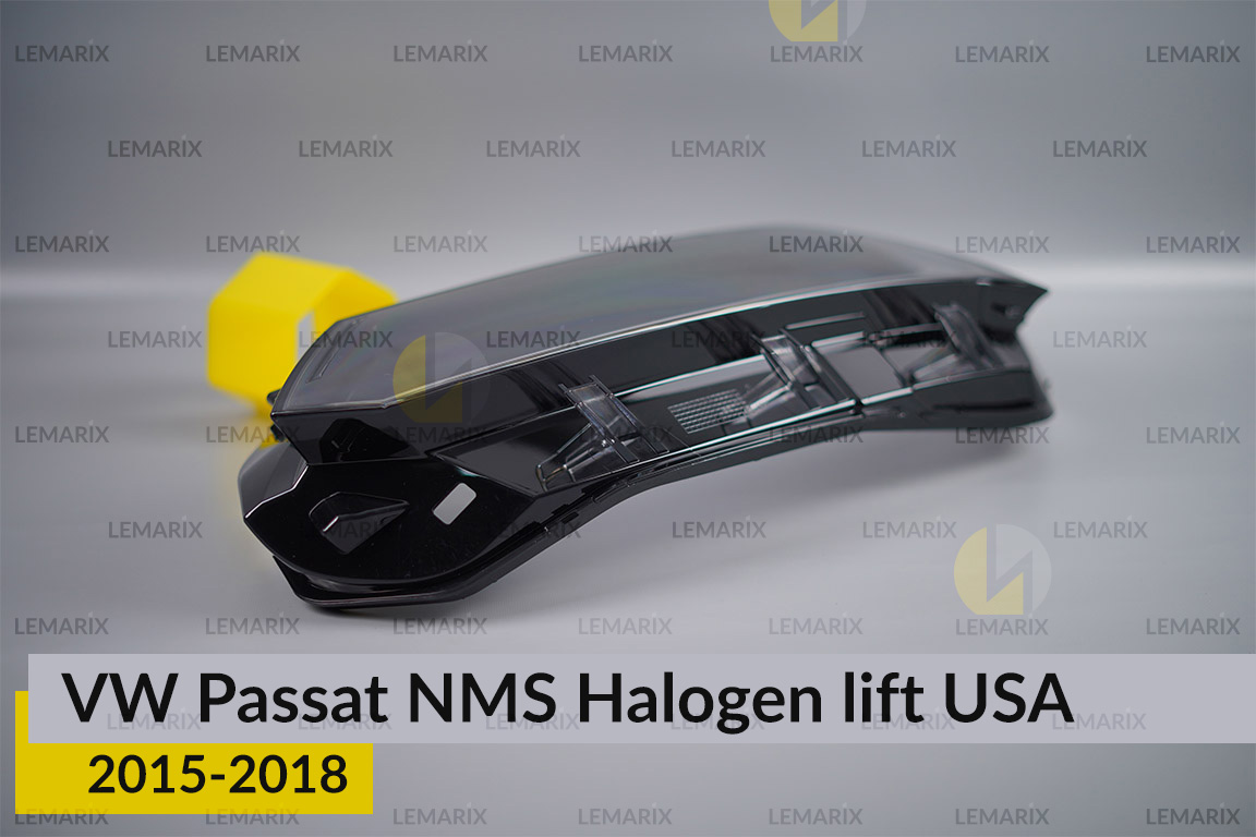 Скло фари VW Volkswagen Passat NMS Halogen USA (2015-2018) рест ліве