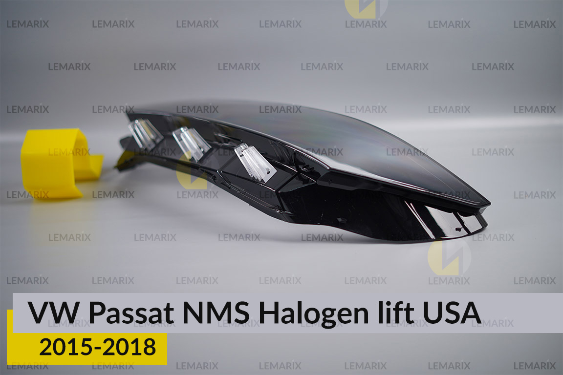 Скло фари VW Volkswagen Passat NMS Halogen USA (2015-2018) рест ліве