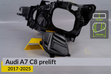 Кришка ковпак заглушка фари Audi A7 C8 (2017-2025) дорест велика права