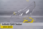 Скло фари Infiniti Q40 Sedan (2014-2015) ліве