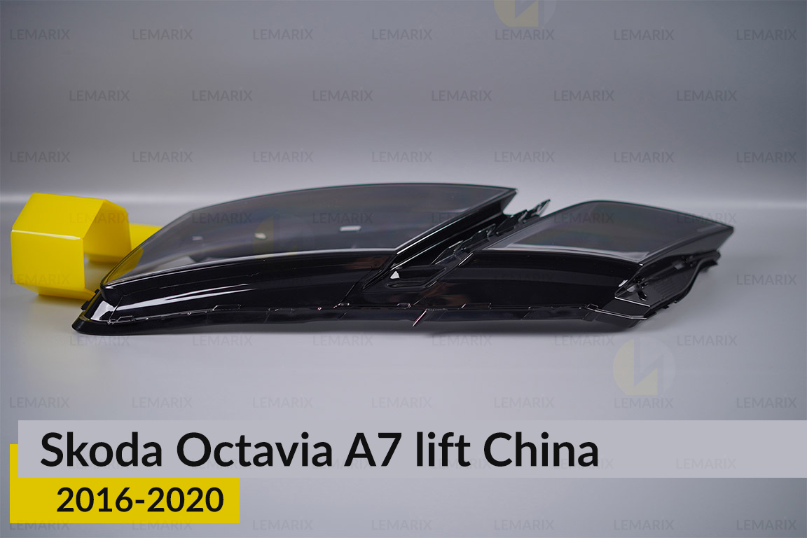 Скло фари Skoda Octavia A7 China (2016-2020) рест ліве