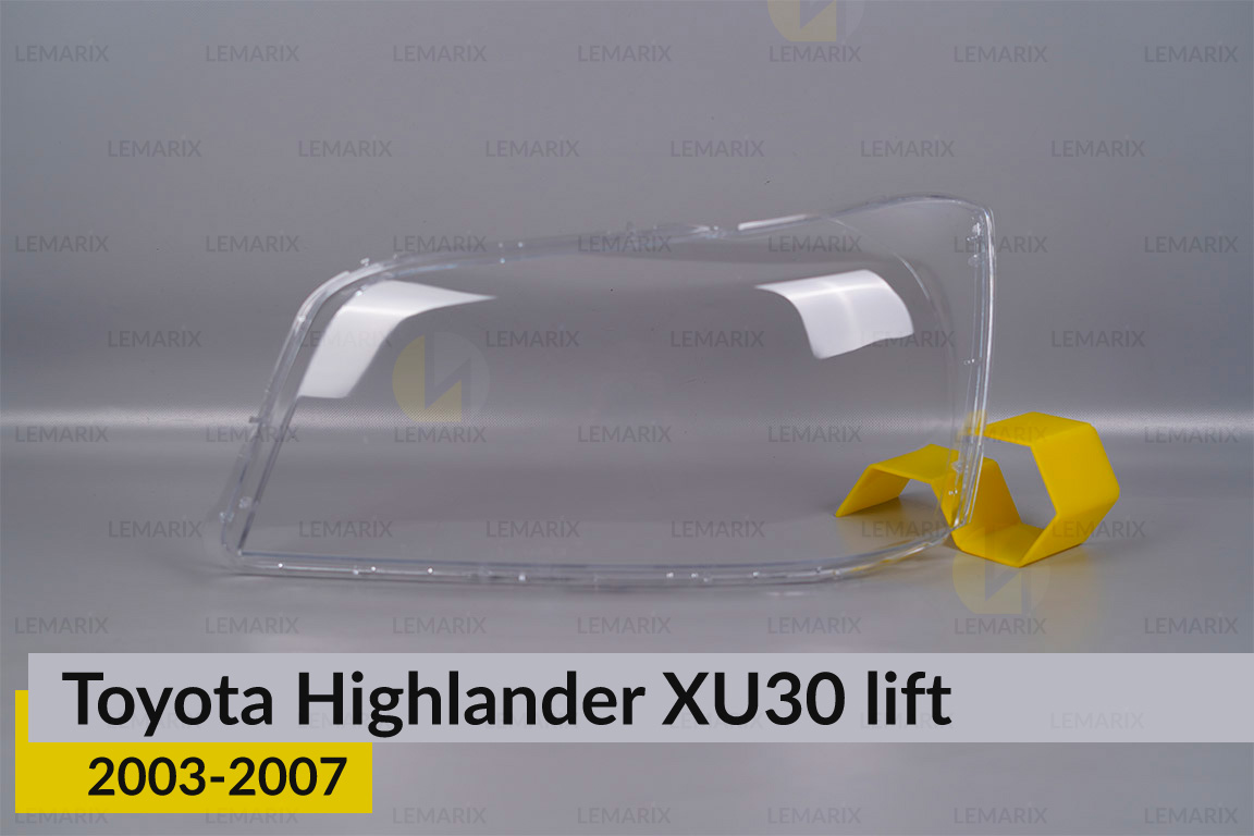Скло фари Toyota Highlander XU30 (2003-2007) рест ліве