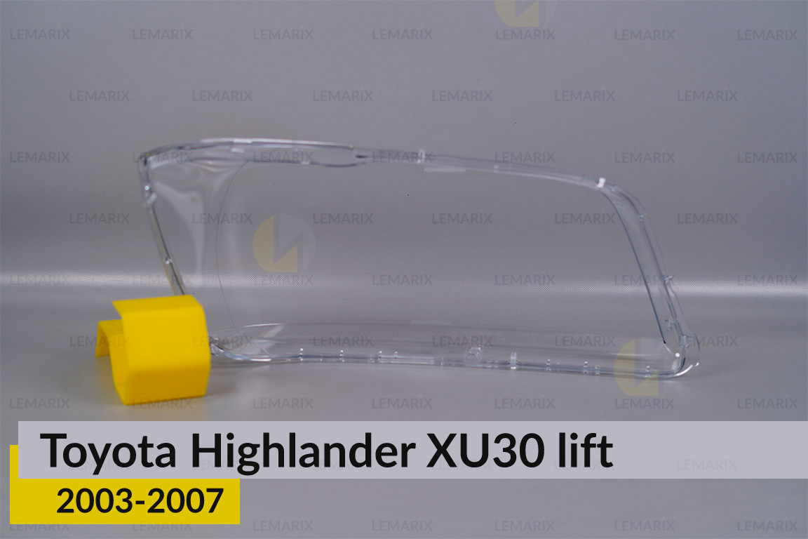 Скло фари Toyota Highlander XU30 (2003-2007) рест ліве