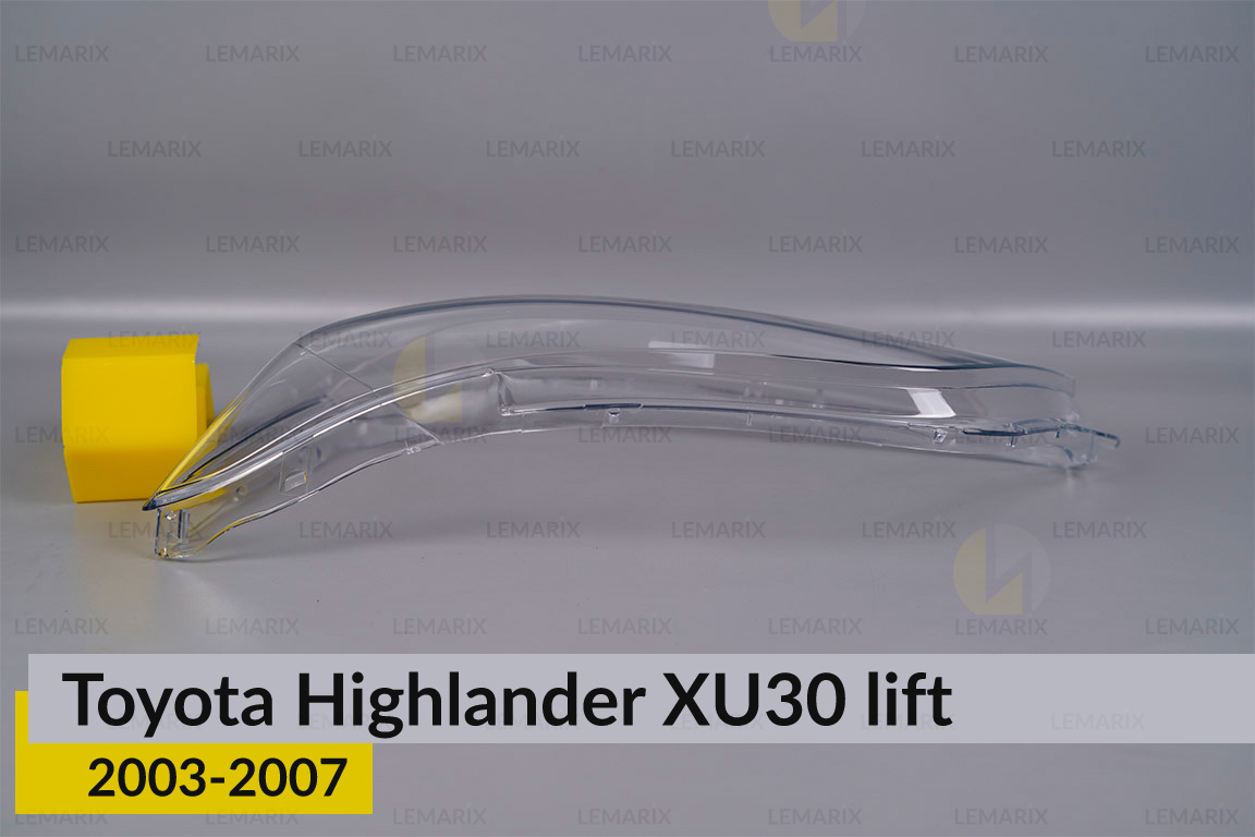 Скло фари Toyota Highlander XU30 (2003-2007) рест ліве