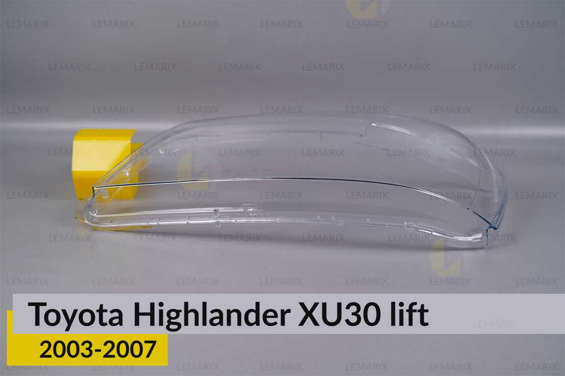Скло фари Toyota Highlander XU30 (2003-2007) рест ліве