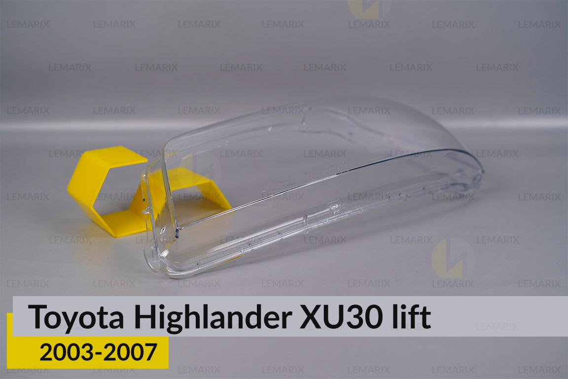 Скло фари Toyota Highlander XU30 (2003-2007) рест ліве