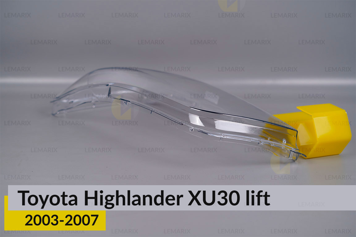 Скло фари Toyota Highlander XU30 (2003-2007) рест ліве