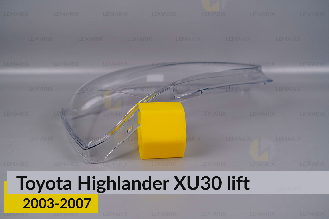 Скло фари Toyota Highlander XU30 (2003-2007) рест ліве