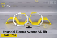 Переходная рамка для Hyundai Elantra Avante AD (2018-2020) рест