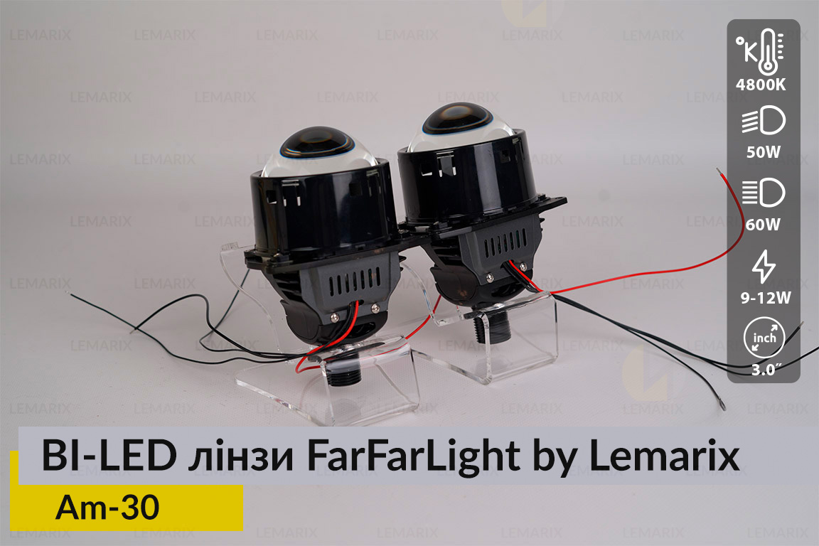 Светодиодные BI-LED линзы FarFarLight by Lemarix серии Amarillo – Am30