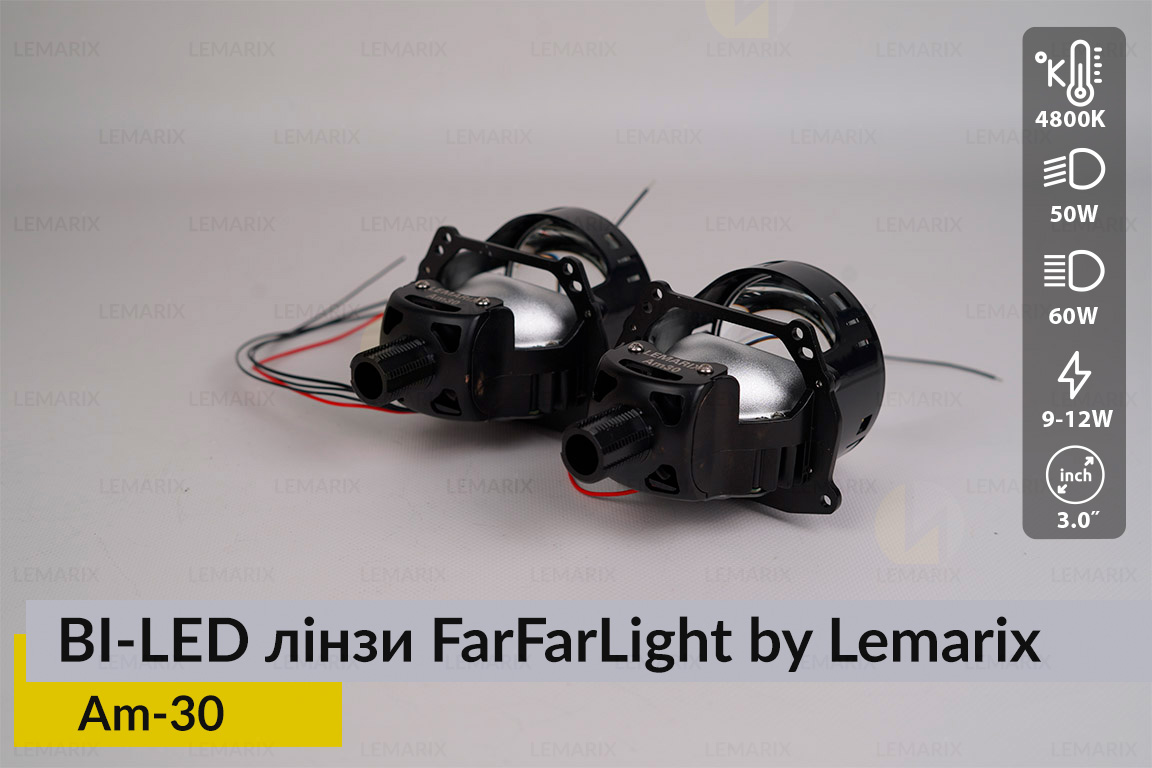 Светодиодные BI-LED линзы FarFarLight by Lemarix серии Amarillo – Am30