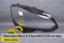 Скло фари Mercedes-Benz E-Class W212 no logo (2013-2016) рест праве
