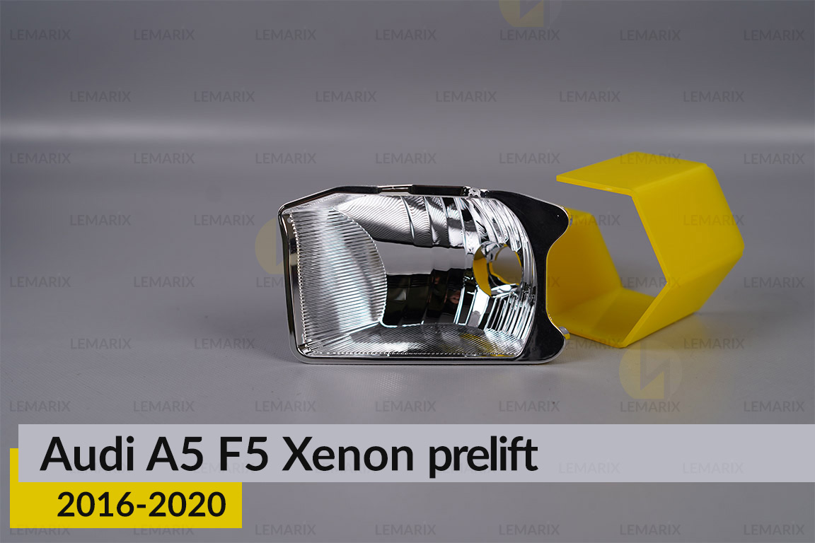 Хромована маска світлорозсіювача Audi A5 F5 Xenon (2016-2020) дорест ліва
