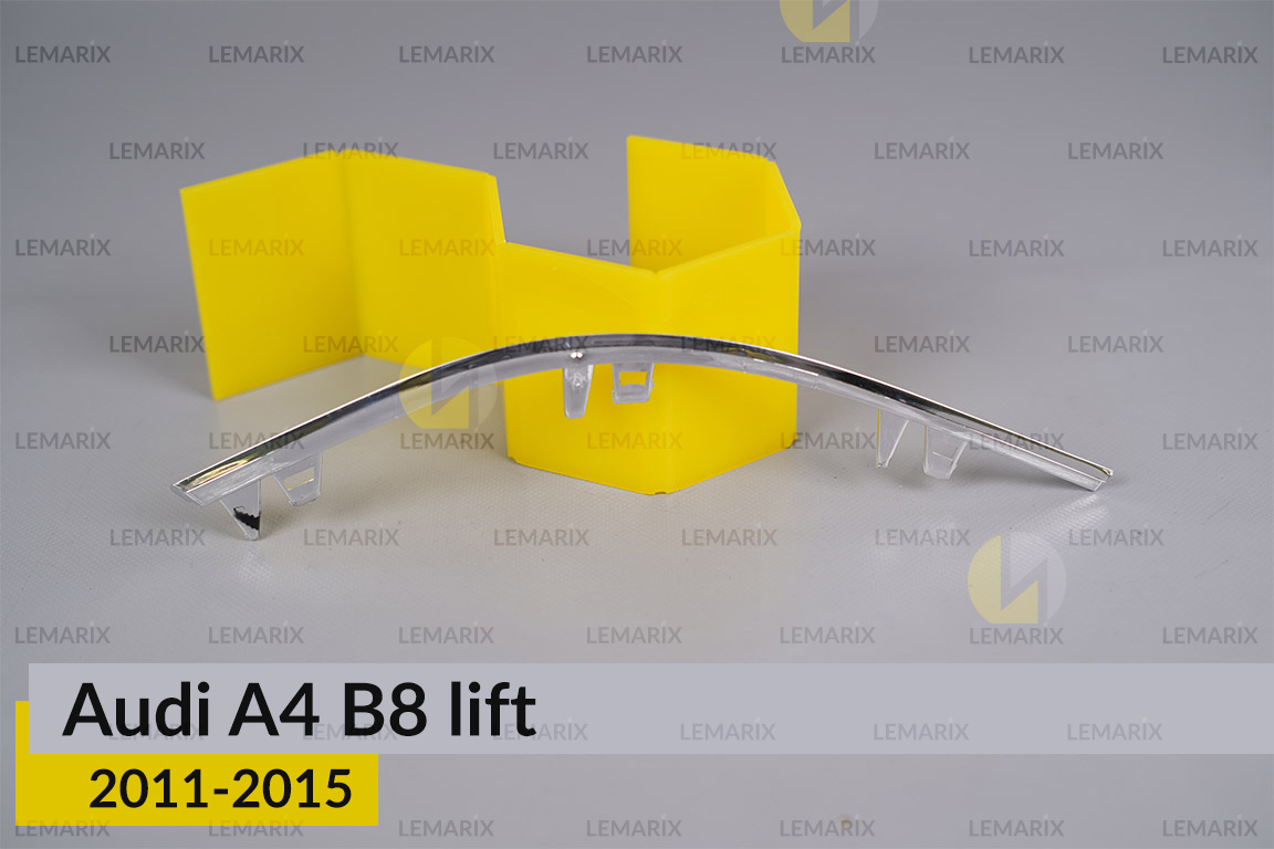 Хромована декоративна маска середня Audi A4 B8 (2011-2015) рест права